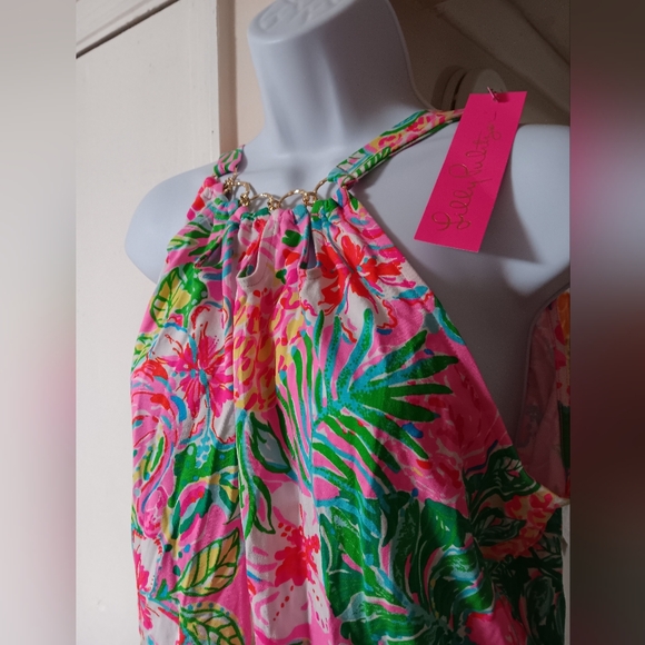 Lilly Pulitzer Dresses & Skirts - "Lilly Pulitzer" rare two-piece halter top, gold chain set